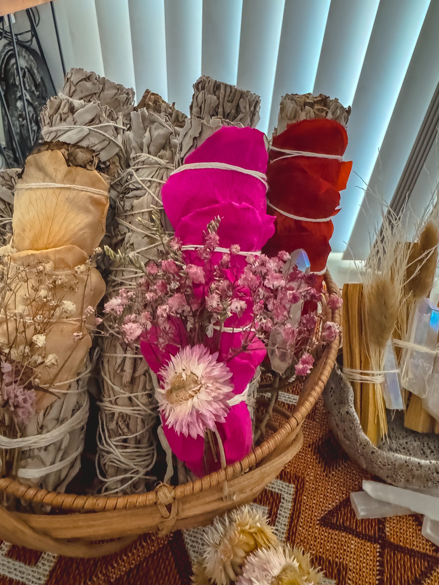 ‘Aphrodite’s Aura’ Floral Sage Smudge Stick