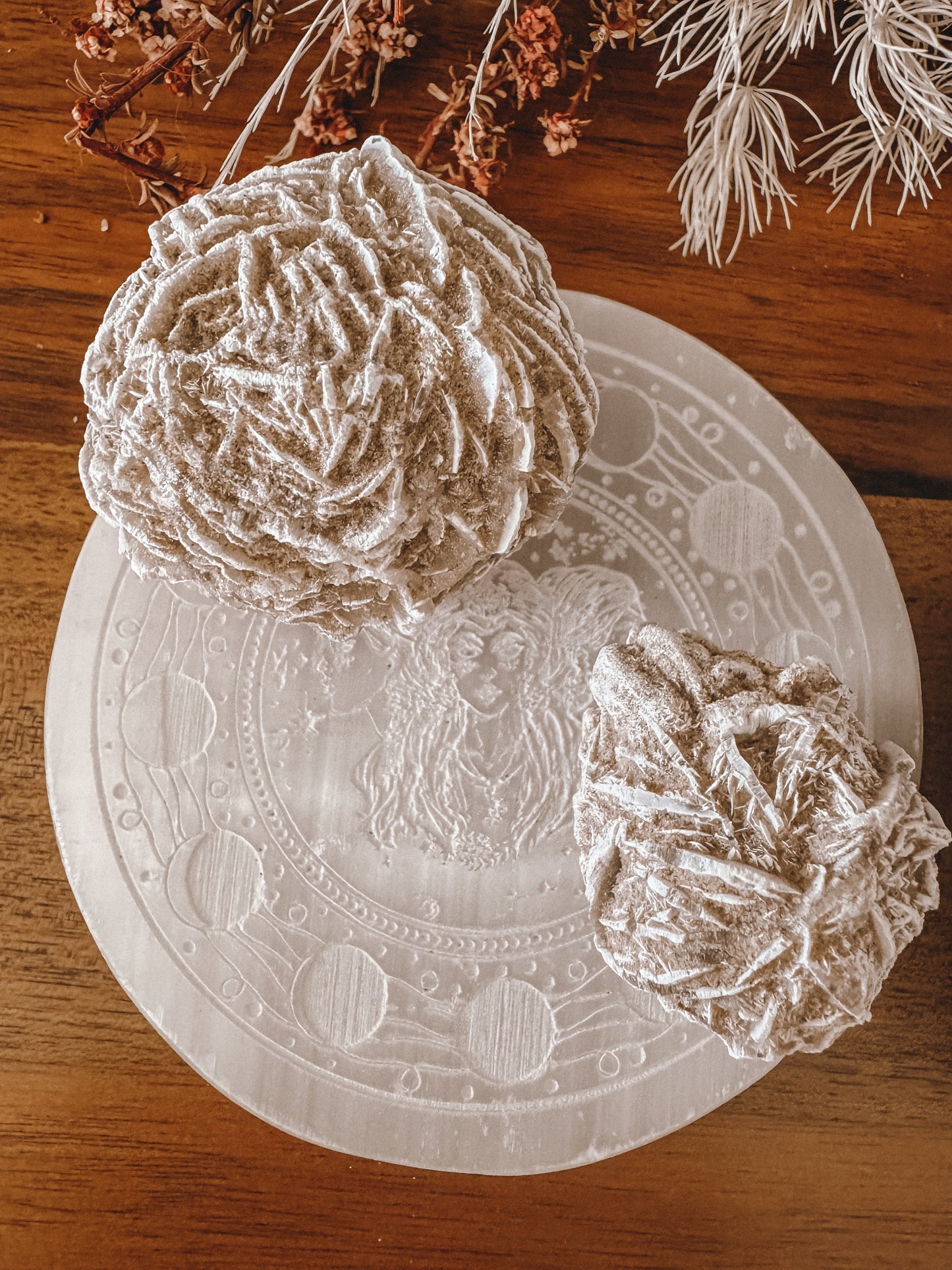 Selenite Crystal Charging Plate - Hekate | Witchcraft, Magic and the Moon Goddess