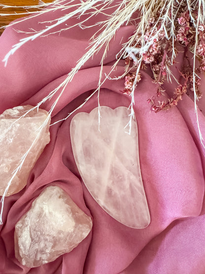 Gua Sha Massage Crystal - Rose Quartz