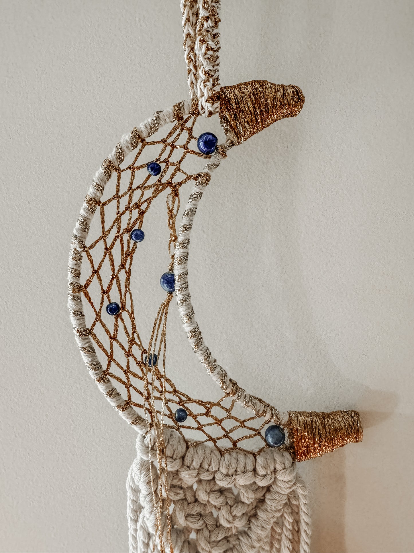 Boho Moon Macrame Wall Hanging