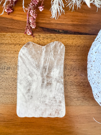 Gua Sha Massage Crystal - Clear Quartz