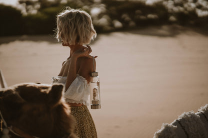 Smoky Quartz Crystal Infused Water Bottle (Rose Gold Collection)