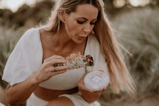 Selenite Crystal Charging Plate - Witchcraft, Magic and the Moon Goddess