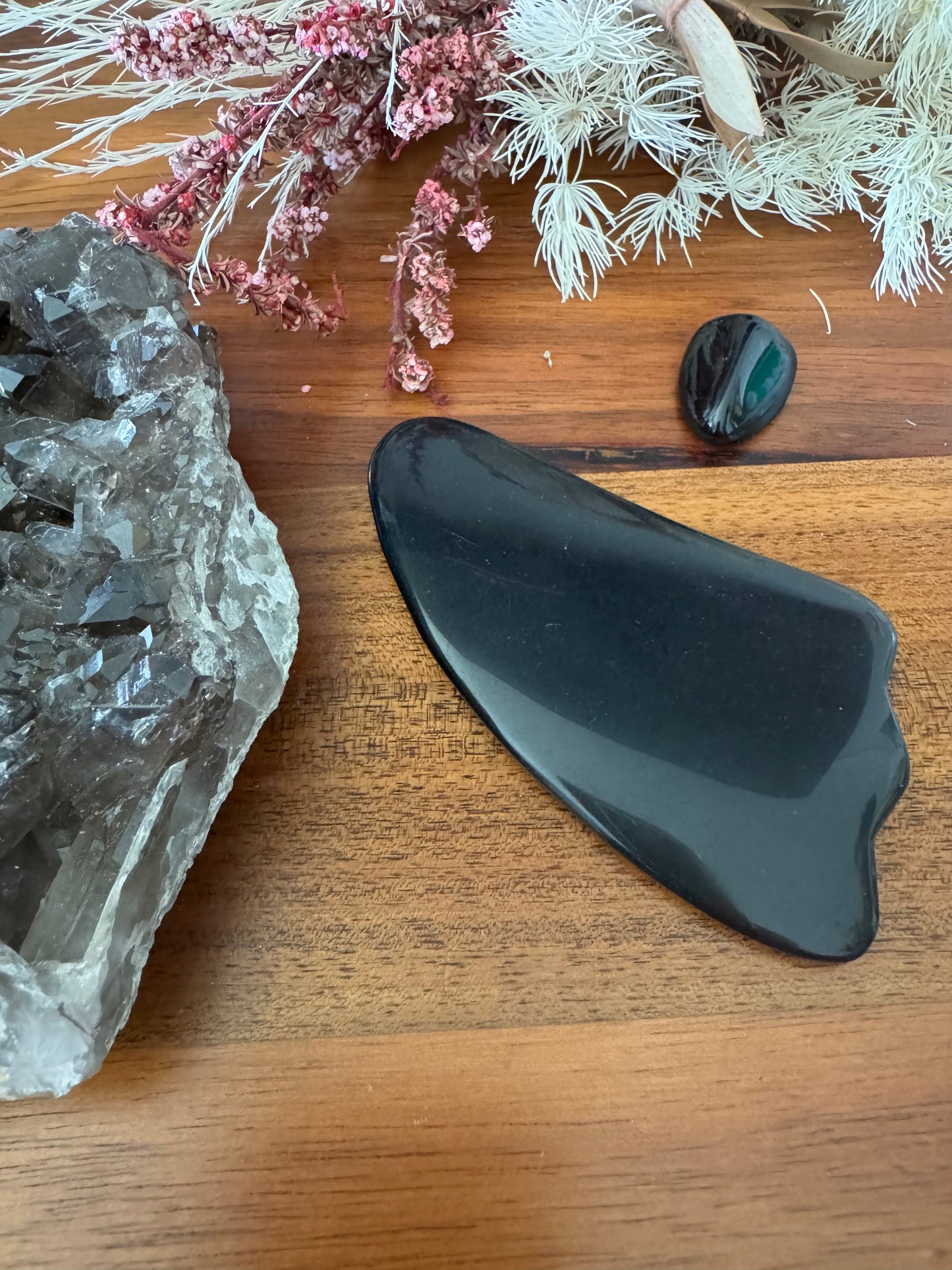 Gua Sha Massage Crystal - Obsidian